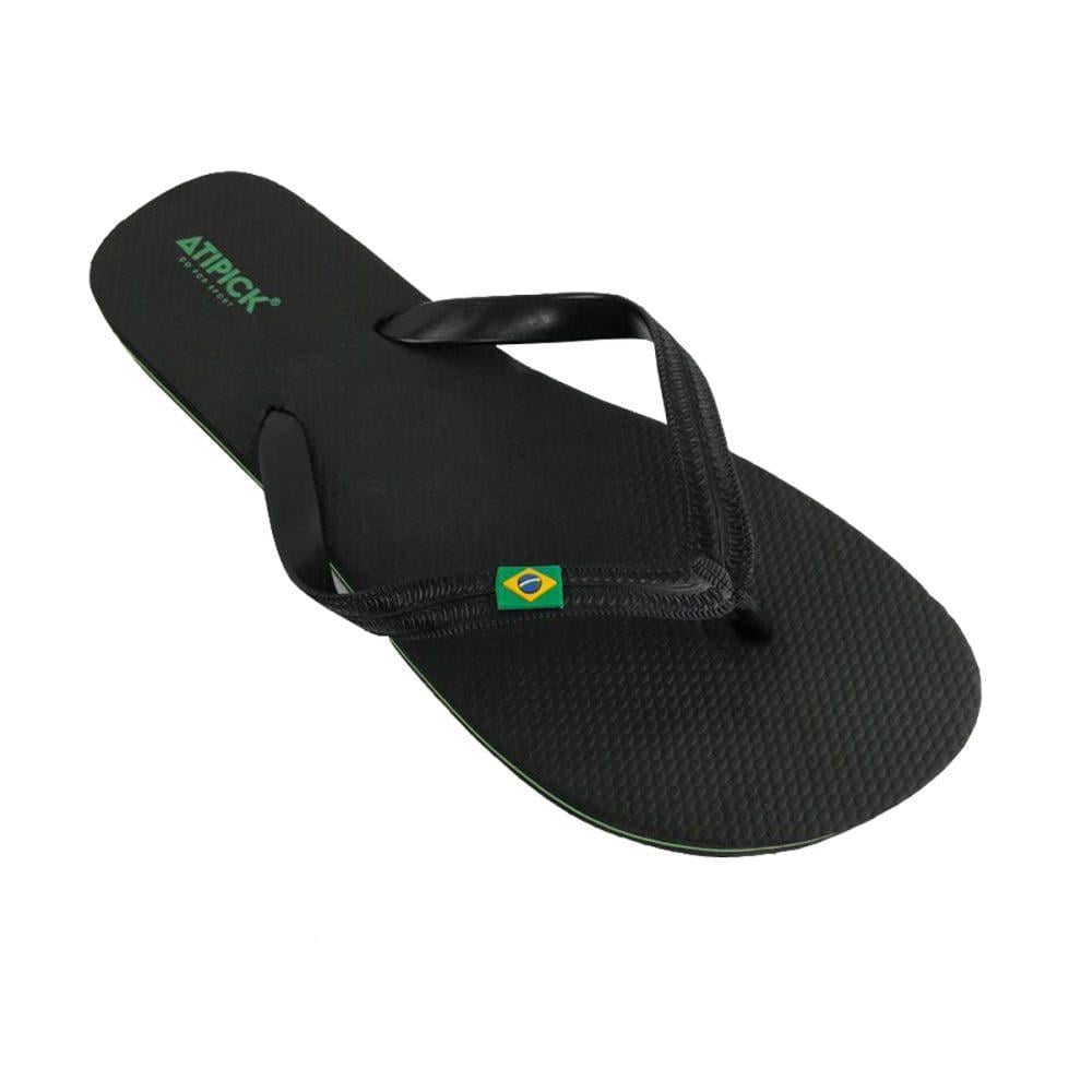 black beach flip flops
